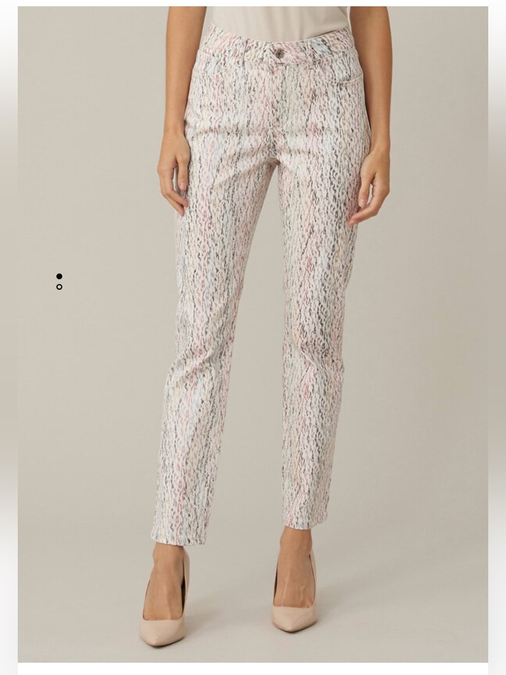 Joseph Ribkoff Pastel Metallic Multi-Color Ankle Pants Size 2